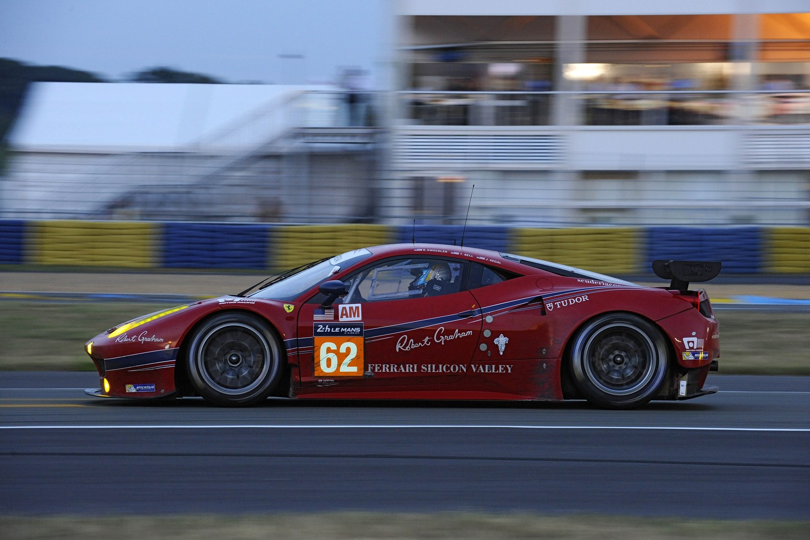 Red #62 GT race car on track